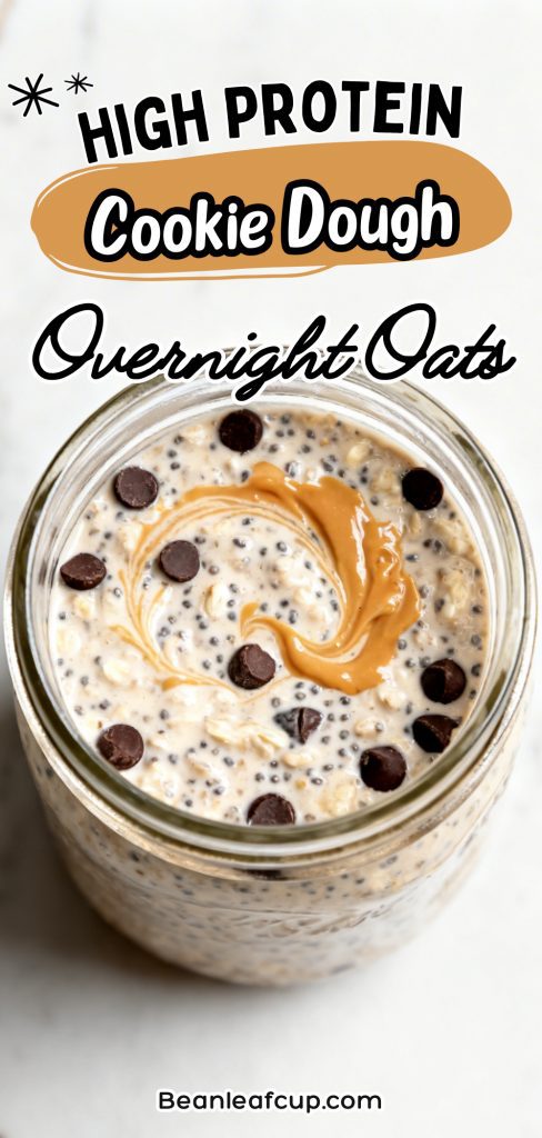 High Protein Cookie Dough Overnight Oats