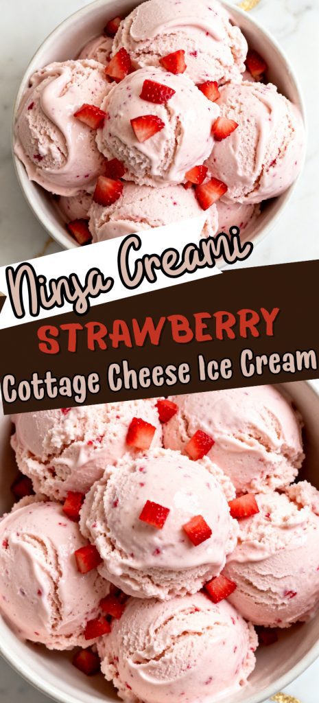Ninja Creami Strawberry Cottage Cheese Ice Cream