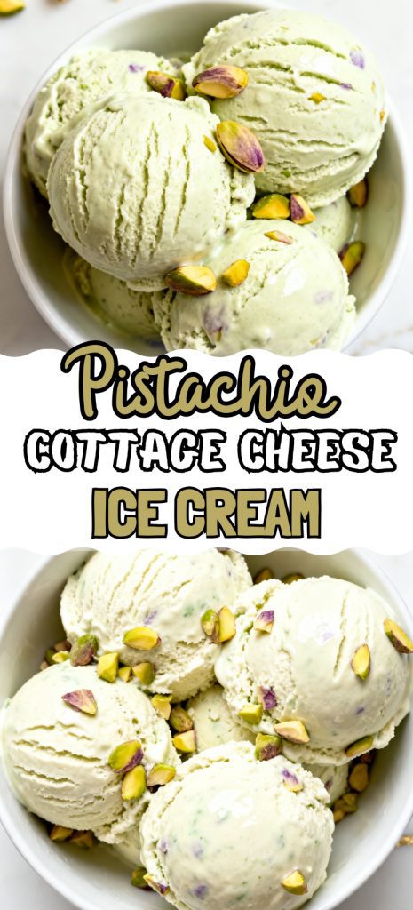 Pistachio Cottage Cheese Ice Cream