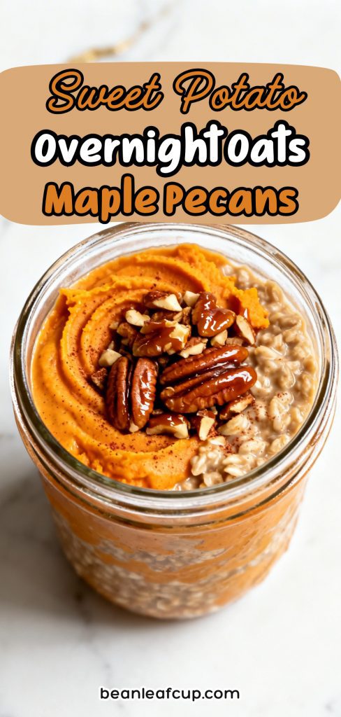 Sweet Potato Overnight Oats with Maple Pecans