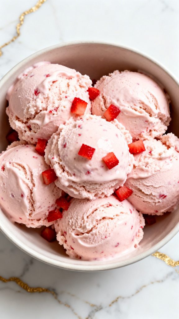 Ninja Creami Strawberry Cottage Cheese Ice Cream