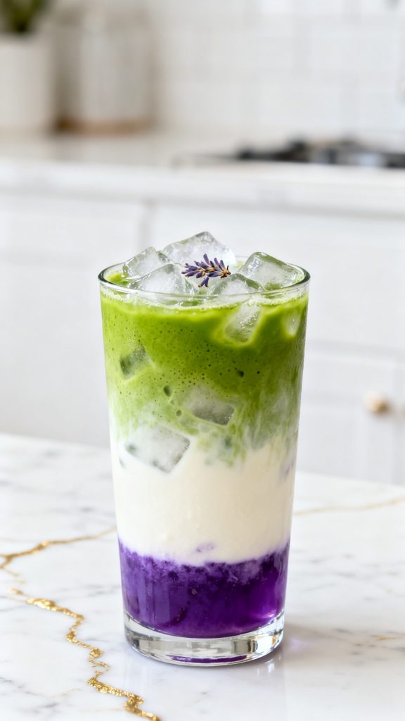 Iced Lavender Matcha Latte