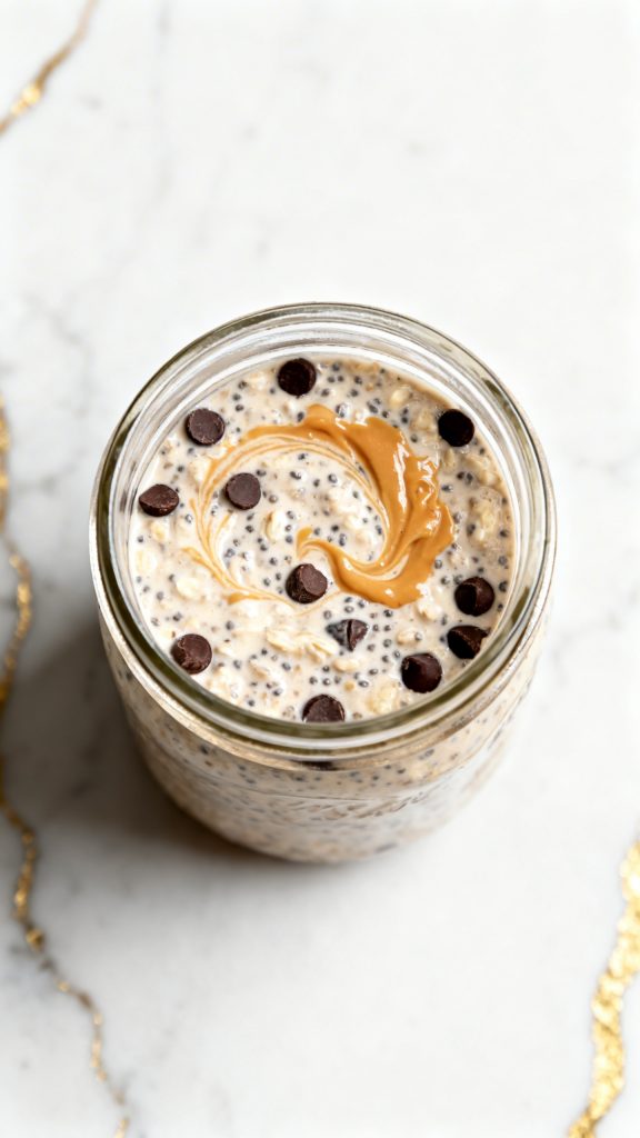High Protein Cookie Dough Overnight Oats