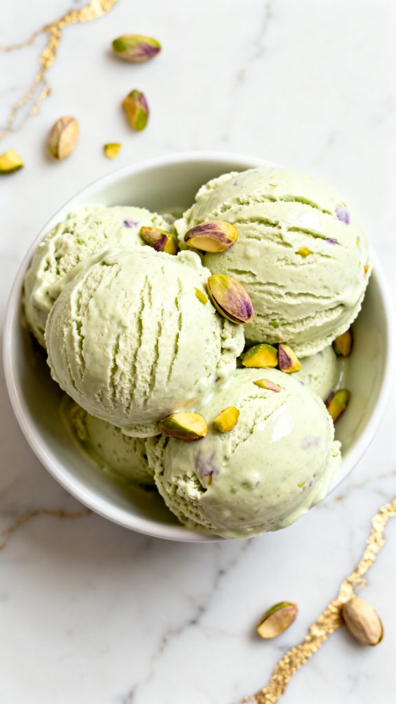 Pistachio Cottage Cheese Ice Cream