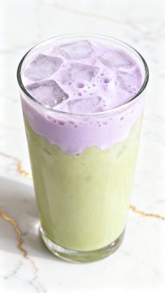 Iced Lavender Matcha Latte