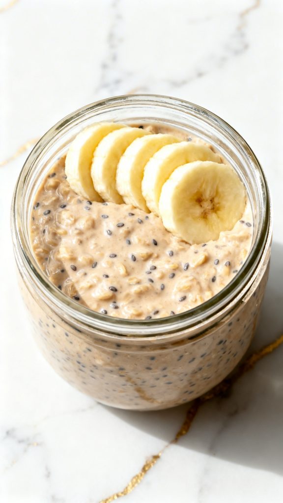 High-Protein Peanut Butter Overnight Oats