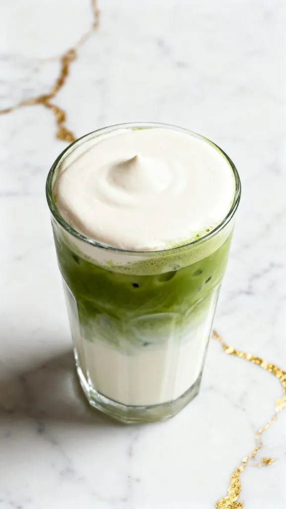 Vanilla Sweet Cream Iced Matcha Latte
