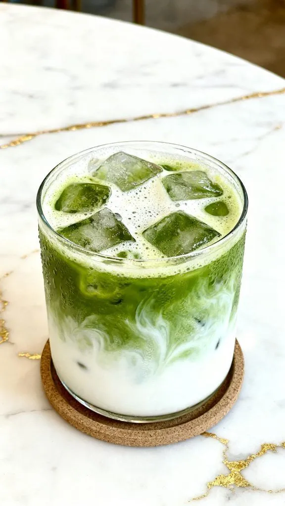 Iced Coconut Vanilla Matcha Latte
