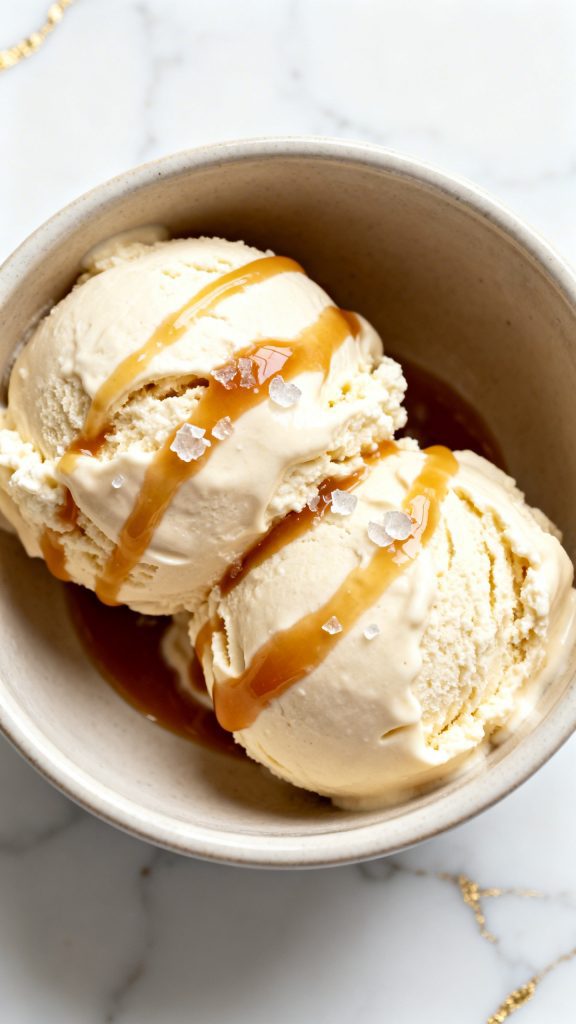 Salted Caramel Cottage Cheese Ice Cream