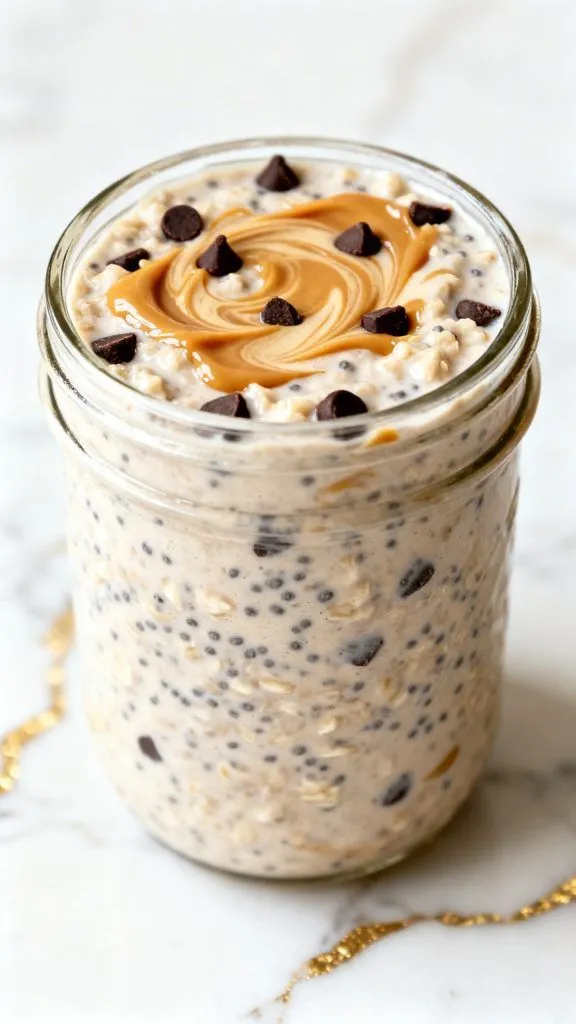 High Protein Cookie Dough Overnight Oats
