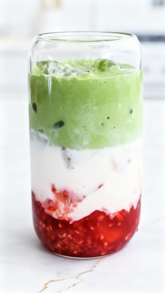 Raspberry Matcha Latte