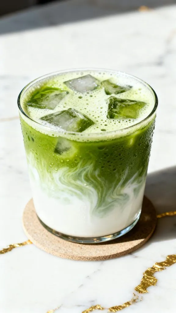 Iced Coconut Vanilla Matcha Latte