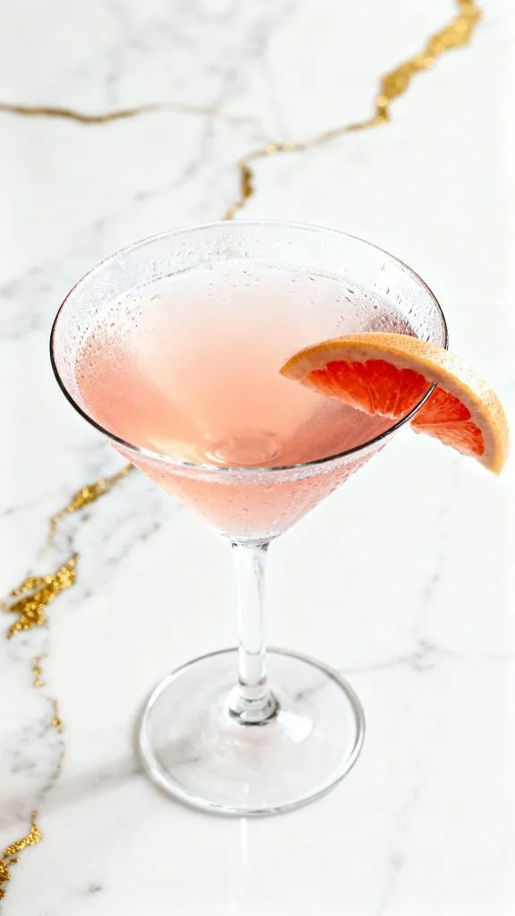 Pink Grapefruit Vodka Martini
