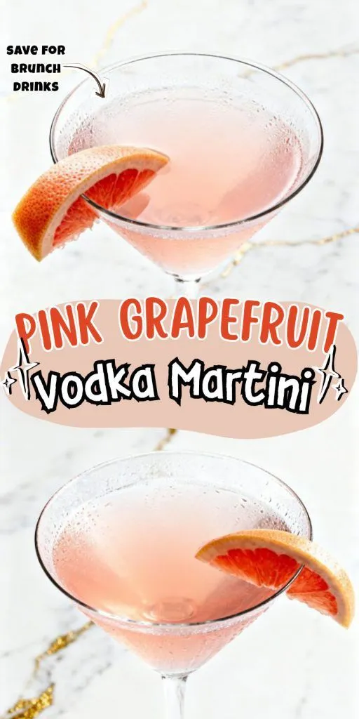 Pink Grapefruit Vodka Martini