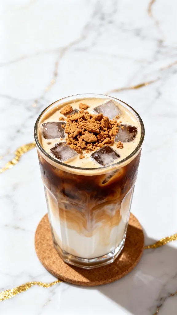Iced Caramel Biscoff Coffee