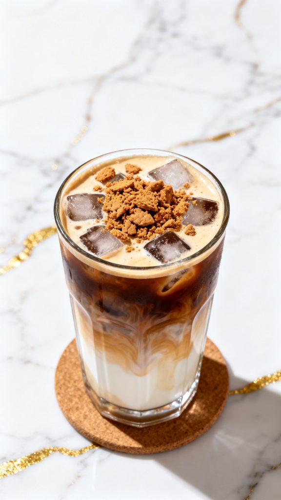 Iced Caramel Biscoff Coffee