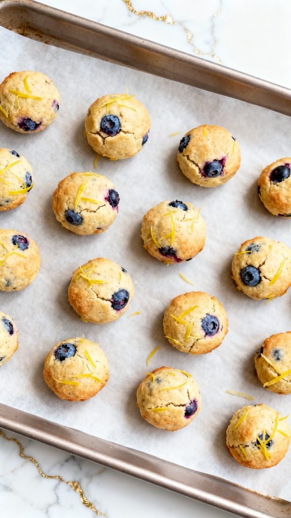 Lemon Blueberry Cottage Cheese Protein Bites
