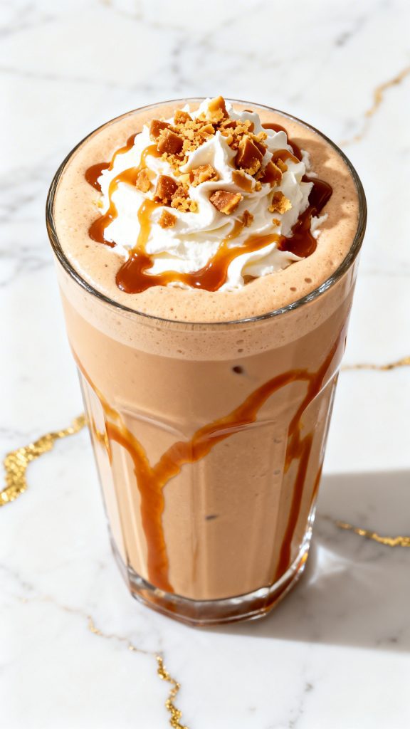 Starbucks Copycat Caramel Ribbon Crunch Frappuccino