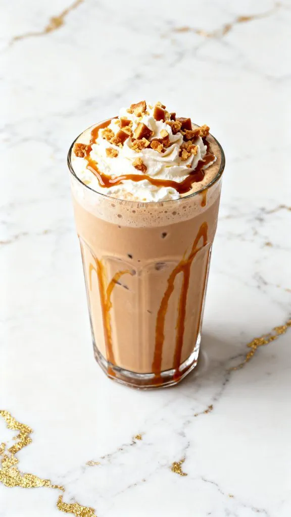 Starbucks Copycat Caramel Ribbon Crunch Frappuccino