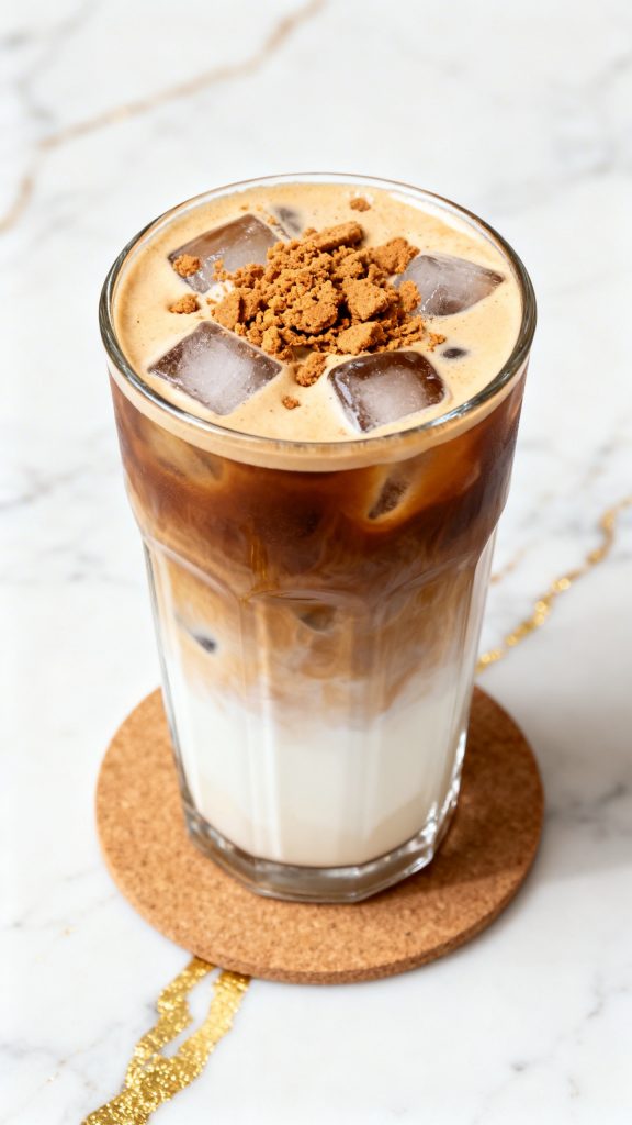Iced Caramel Biscoff Coffee