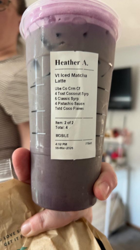Ube Coconut Pistachio Matcha
