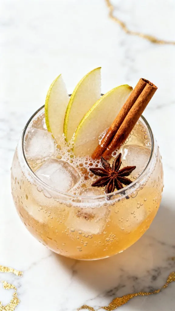 Spiced Pear Gin Fizz