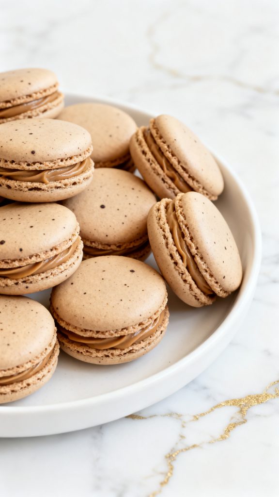 Caramel Coffee Macarons