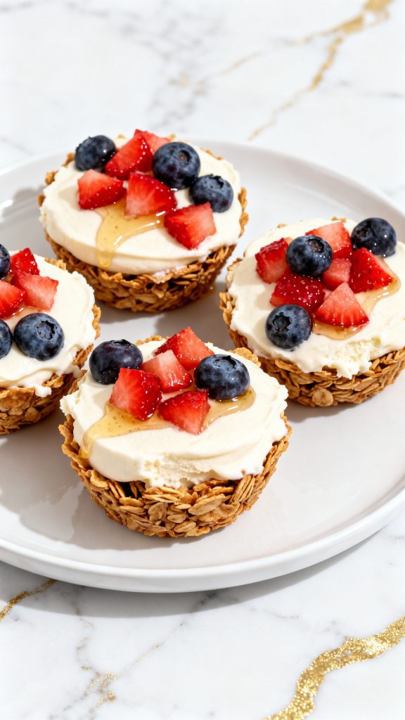 Frozen Yogurt Granola Cups