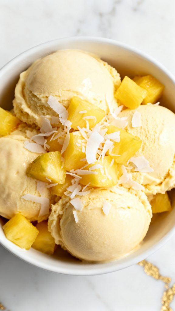 Coconut Pineapple Frozen Yogurt