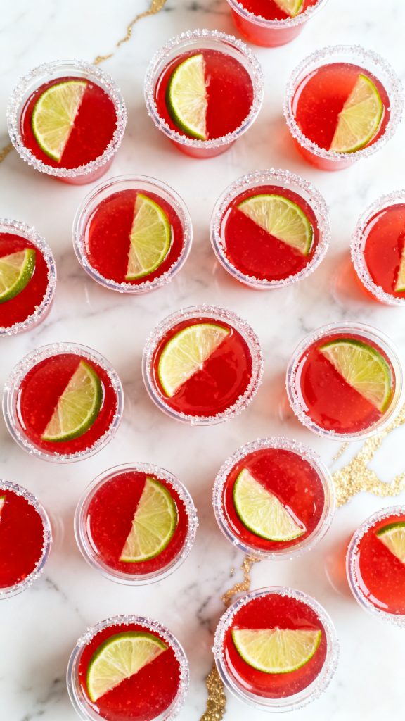 Strawberry Margarita Jello Shots