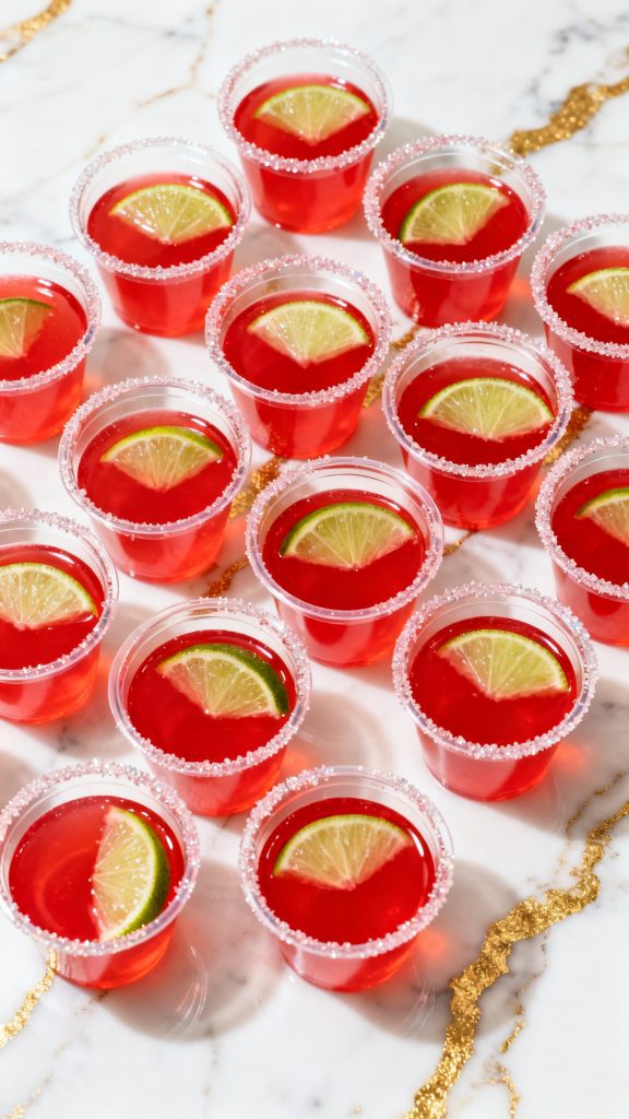 Strawberry Margarita Jello Shots