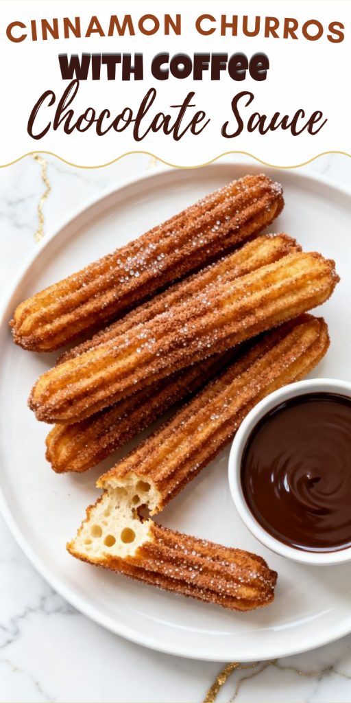 Cinnamon Churros with Coffee Chocolate Sauce