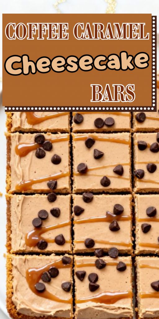 Coffee Caramel Cheesecake Bars
