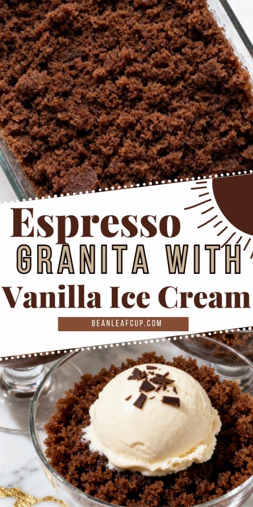 Espresso Granita with Vanilla Ice Cream