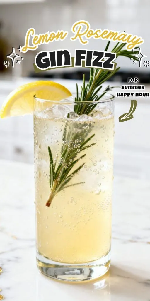 Lemon Rosemary Gin Fizz