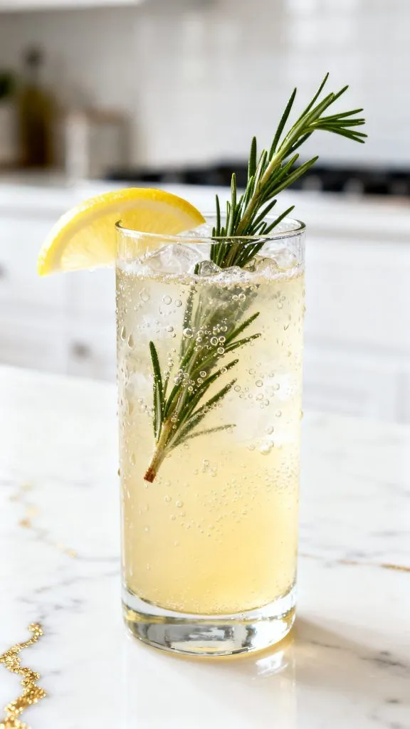 Lemon Rosemary Gin Fizz