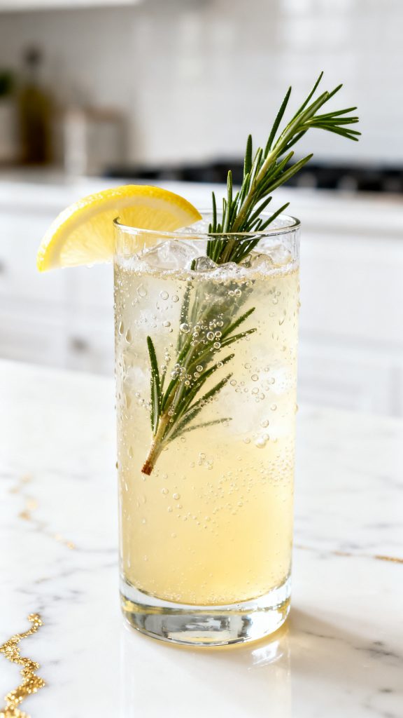 Lemon Rosemary Gin Fizz