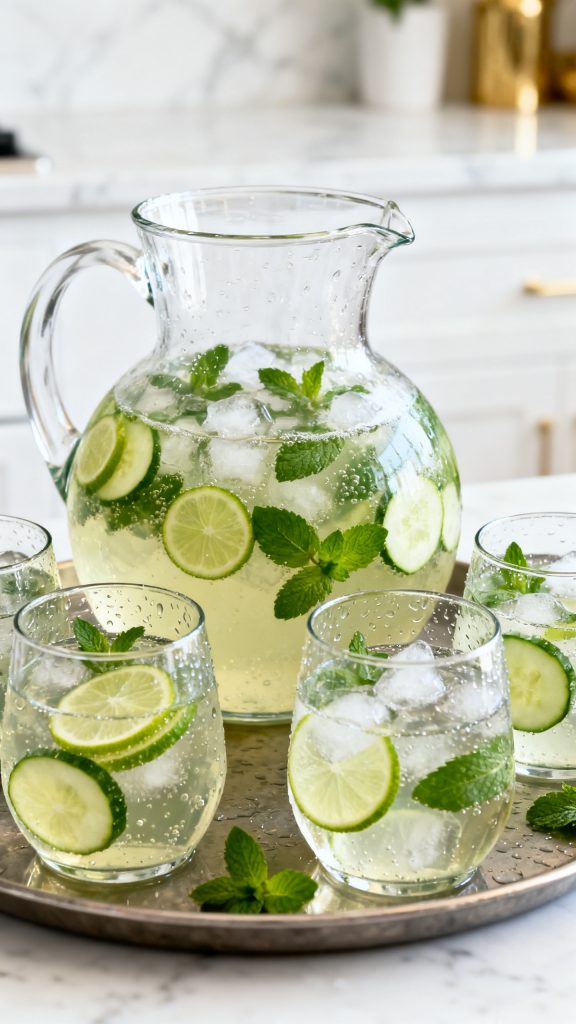 Minty Cucumber Lime Sangria