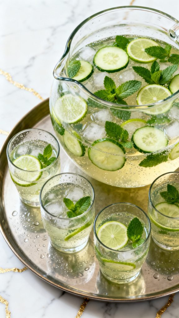 Minty Cucumber Lime Sangria