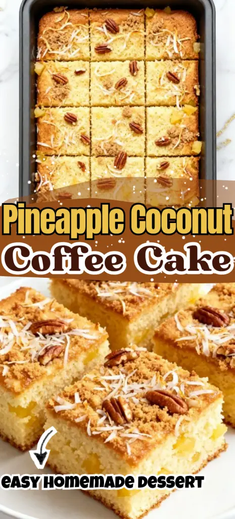 Pineapple Coconut Coffee Cake