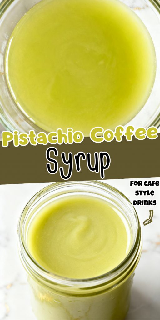 Pistachio Coffee Syrup