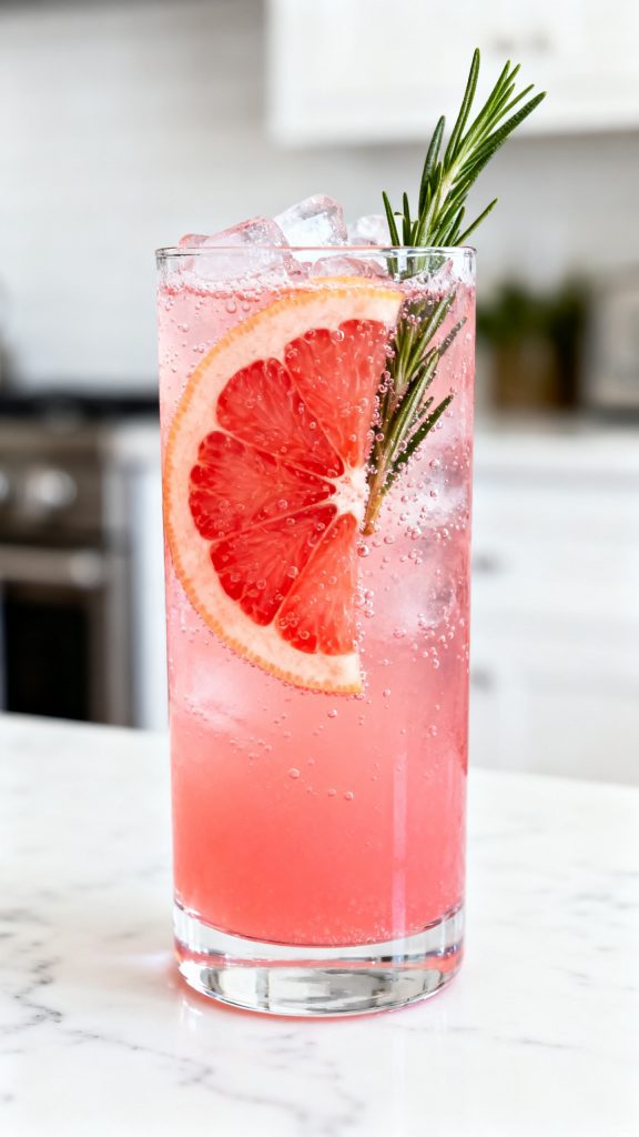 Grapefruit Gin Fizz Cocktail with Prosecco