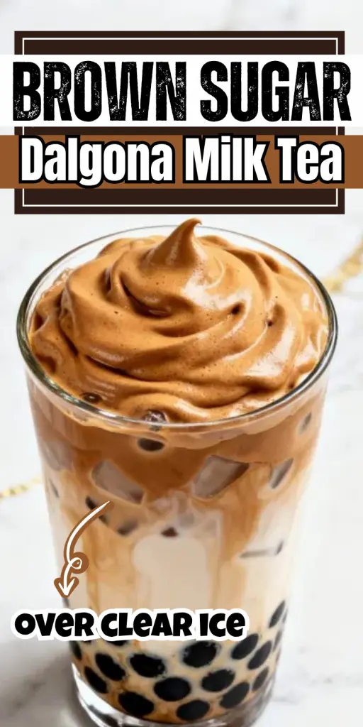 Brown Sugar Dalgona Milk Tea
