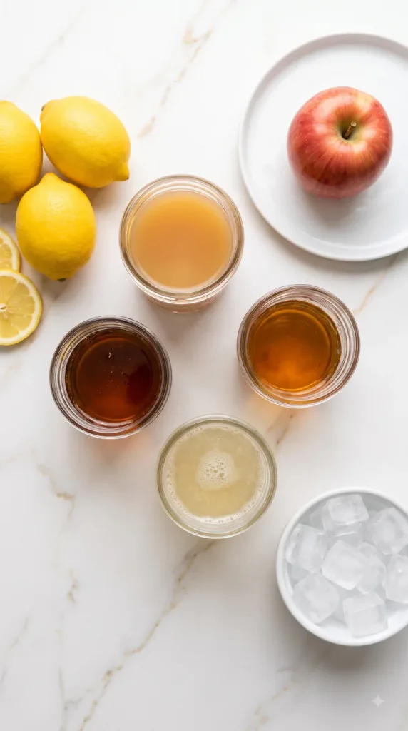 Ingredients for Apple Cider Bourbon Punch