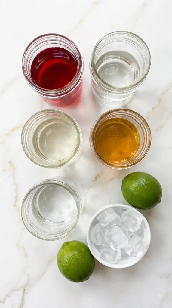 Ingredients for Big Batch Cranberry Margaritas