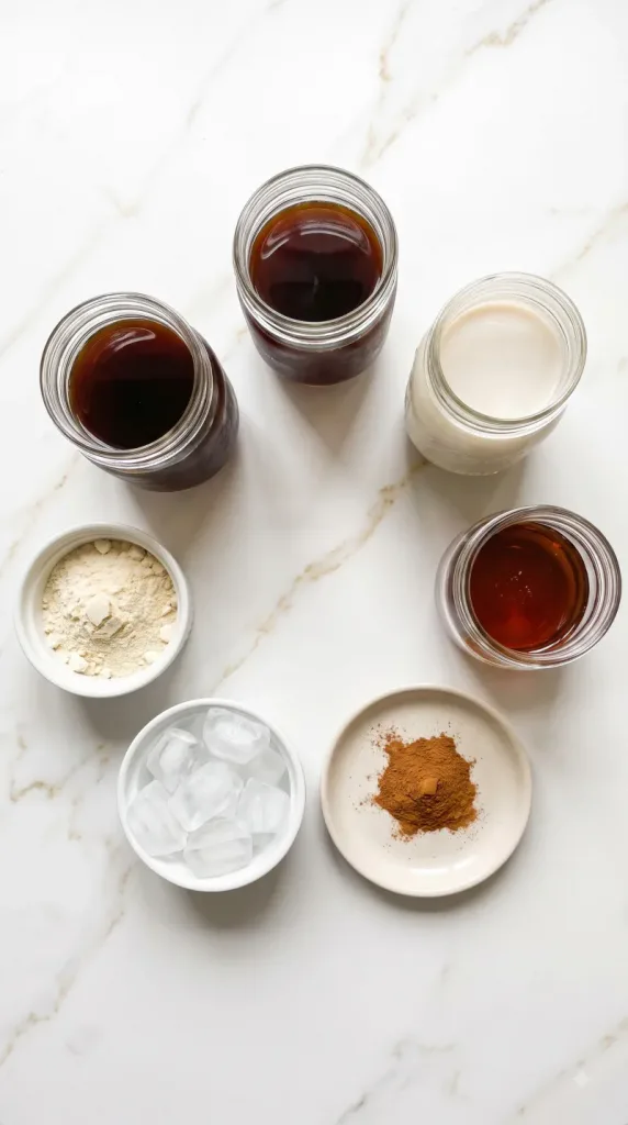 Ingredients for Cinnamon Roll Protein Coffee