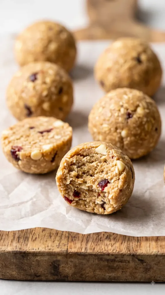 Cranberry White Chocolate Protein Balls