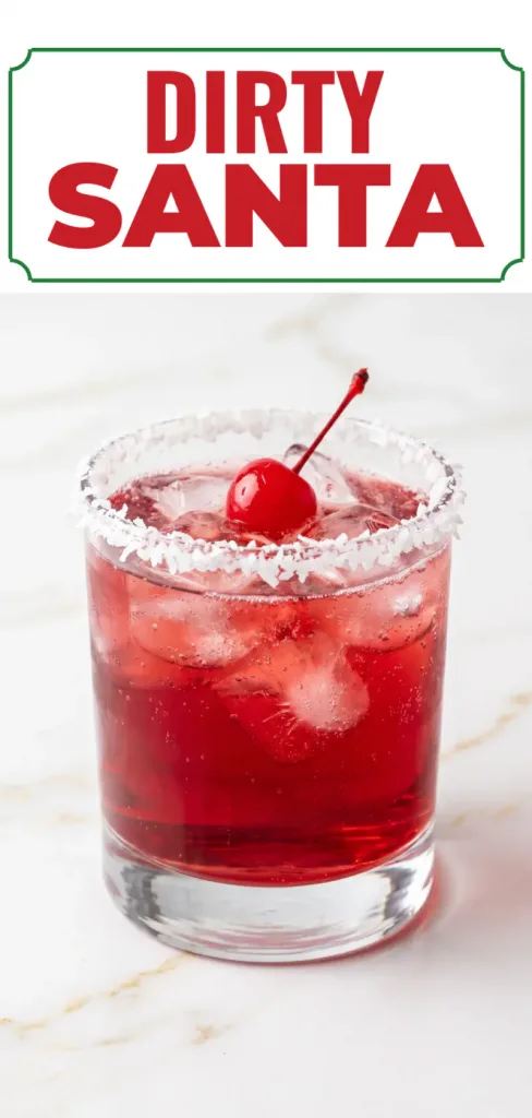 Holiday Party Dirty Santa Cocktail That Looks Like Christmas in a Glass