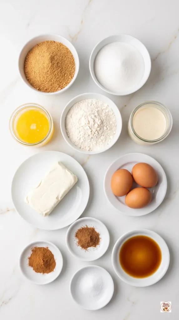 Ingredients for Eggnog Cheesecake