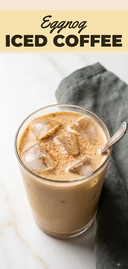 Eggnog Iced Coffee Pinterest pin